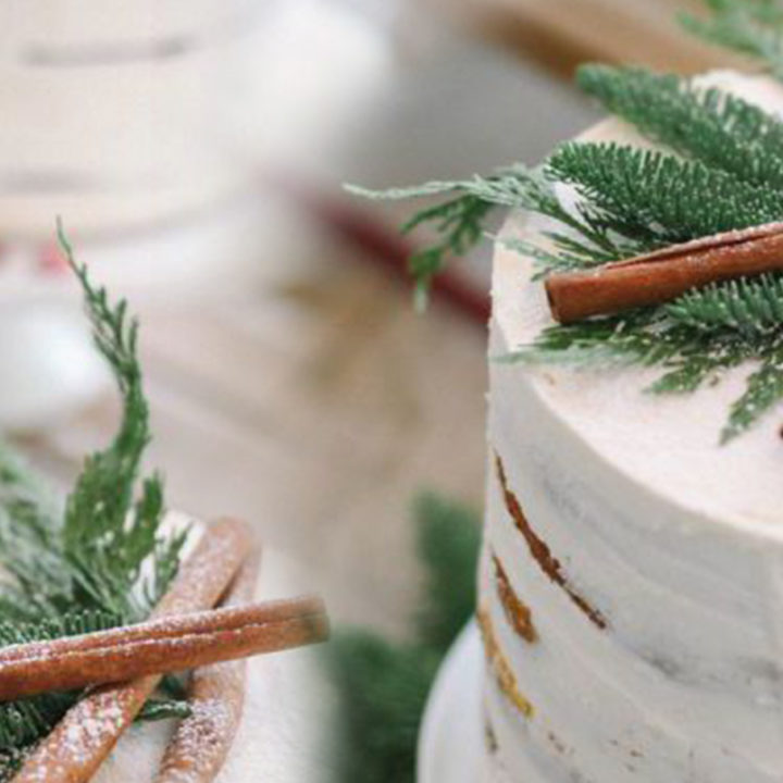 Vanilla naked cake per Natale