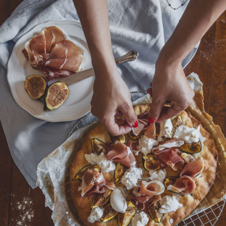 Focaccia fichi, crudo e burrata con KitchenAid